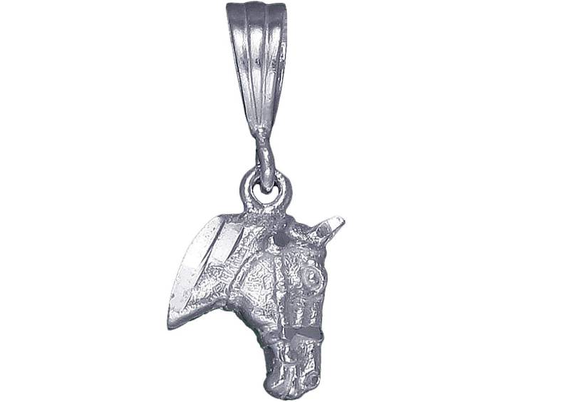 sterling Silber Pferdekopf Anhänger Halskette 1 Zoll 1, 7 Gramm Mit Schnitt Diamant-Finish Und 18-Zoll-Rolo Kette sterling Silber Pferdekopf Anhänger Halskette 1 Zoll 1, 7 Gramm Mit Schnitt Diamant-Finish Und 18-Zoll-Rolo Kette von EJewelryPlus