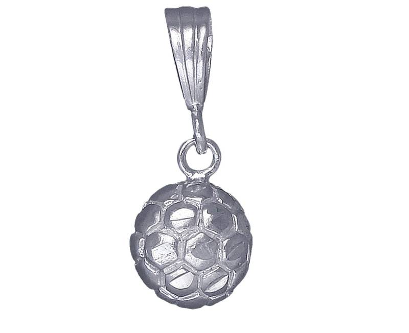 sterling Silber Soccer Ball Charmehalskette 1 Zoll 1, 7 Gramm Mit Schnitt Diamant-Finish Und 24-Zoll-Figaro-Kette sterling Silber Soccer Ball Charmehalskette 1 Zoll 1, 7 Gramm Mit Schnitt Diamant-Finish Und 24-Zoll-Figaro-Kette von EJewelryPlus