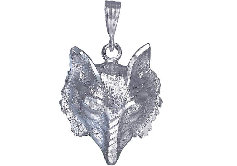 sterling Silberfuchs Charm Halskette 1, 7 Zoll 9 Gramm Mit Schnitt Diamant-Finish Und 24-Zoll-Figaro-Kette von EJewelryPlus