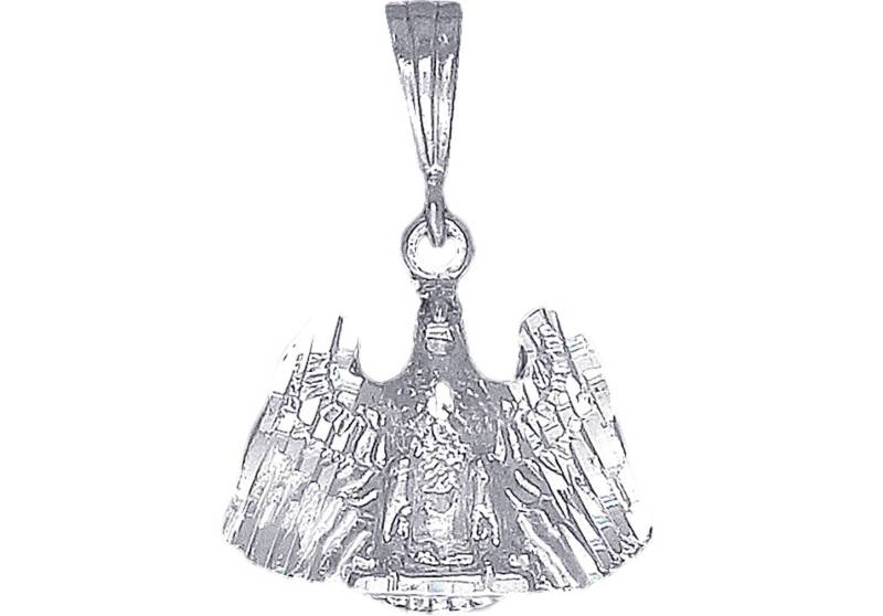 sterling Silver Eagle Charmehalskette 1, 2 Zoll 5 Gramm Mit Schnitt Diamant-Finish Und 24-Zoll-Figaro-Kette von EJewelryPlus