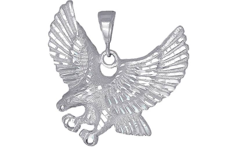 sterling Silver Eagle Charmehalskette 1, 9 Zoll 11 Gramm Mit Schnitt Diamant-Finish Und 24-Zoll-Figaro-Kette von EJewelryPlus