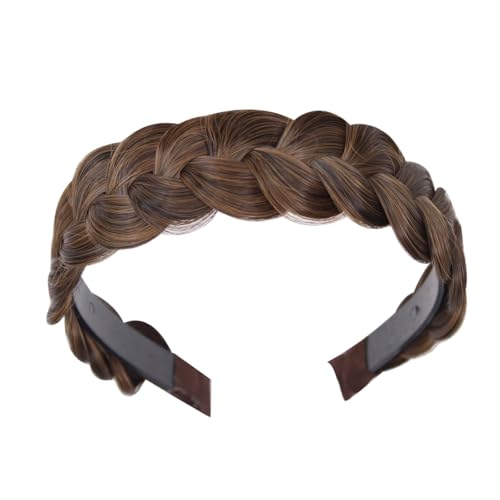 EKAN Stilvolles Haarband für Mädchen und Frauen, geflochtenes Kunsthaar, für den täglichen und lässigen Gebrauch (1 Stück) (Braun, alle) von EKAN