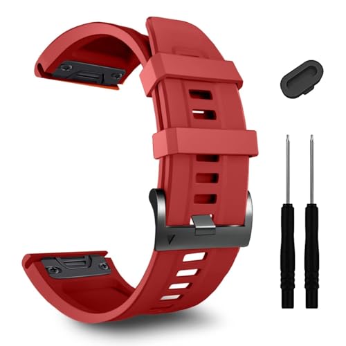 EKINS 26 mm Uhrenarmband für Garmin Fenix 7X Pro Epix Pro 51 mm Fenix 6X Uhrenarmband Fenix 5X Plus Silikon-Armband Fenix 6X Pro Descent MK2i MK3i 51 mm Smartwatch-Armband, Einheitsgröße, Achat EKINS 26 mm Uhrenarmband für Garmin Fenix 7X Pro Epix Pro 51 mm Fenix 6X Uhrenarmband Fenix 5X Plus Silikon-Armband Fenix 6X Pro Descent MK2i MK3i 51 mm Smartwatch-Armband, Einheitsgröße, Achat von EKINS