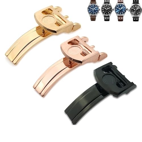 EKINS Italienisches Rindsleder-Uhrenarmband für IWC PILOT Mark PORTUGIESER PORTOFINO Uhrenarmbänder 20mm 21mm 22mm(Other color clasp,20mm) von EKINS