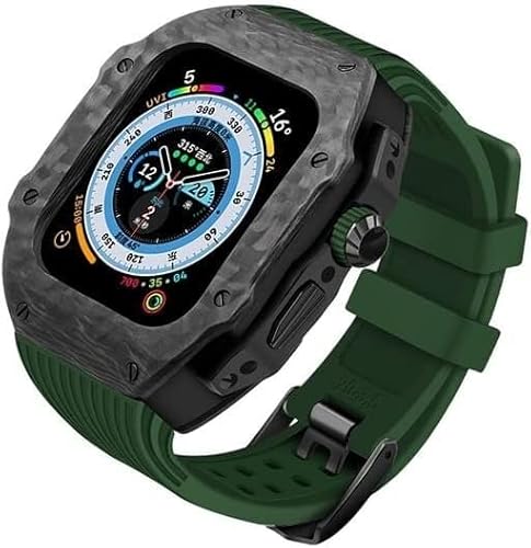 EKINS Luxuriöses Silikon-Armband für Apple Watch Ultra 49 mm, fluoriertes Gummiband, für iWatch 8, 7, 6, 5, 4, SE, 45 mm, 44 mm, Uhrenzubehör, 44/45mm, Achat von EKINS