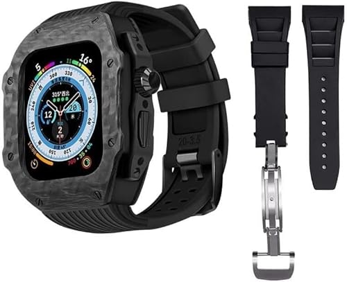 EKINS Luxuriöses Silikon-Armband für Apple Watch Ultra 49 mm, fluoriertes Gummiband, für iWatch 8, 7, 6, 5, 4, SE, 45 mm, 44 mm, Uhrenzubehör, 44/45mm, Achat von EKINS