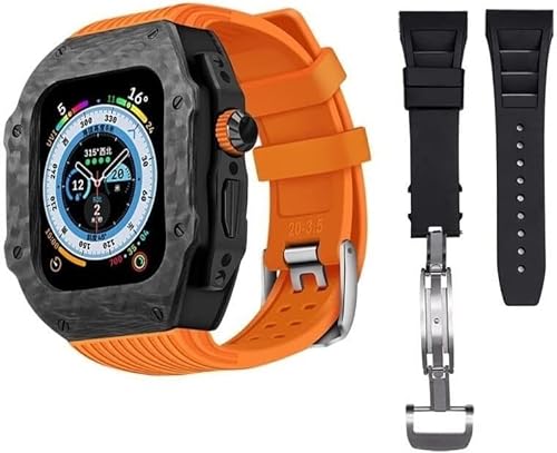 EKINS Luxuriöses Silikon-Armband für Apple Watch Ultra 49 mm, fluoriertes Gummiband, für iWatch 8, 7, 6, 5, 4, SE, 45 mm, 44 mm, Uhrenzubehör, 44/45mm, Achat von EKINS