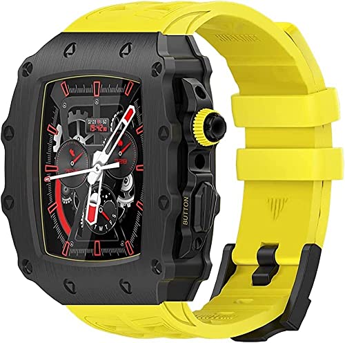 EKINS Modifikationsset, Legierungsgehäuse, Gummiband, für Apple Watch 8, 7, 45 mm, luxuriöses Upgrade-Edelstahl-Herrengehäuse, für iWatch Serie 6, 5, 4, SE, 44 mm, 45 mm, Achat EKINS Modifikationsset, Legierungsgehäuse, Gummiband, für Apple Watch 8, 7, 45 mm, luxuriöses Upgrade-Edelstahl-Herrengehäuse, für iWatch Serie 6, 5, 4, SE, 44 mm, 45 mm, Achat von EKINS
