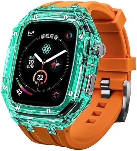 EKINS Modifikationsset, transparentes Schutzhülle, Gummiband, für Apple Watch 8, 7, 6, 5, 4, SE, 45 mm, 44 mm, buntes Uhrengehäuse, Gummi-Uhrenarmbandschlaufe, 44mm, Achat EKINS Modifikationsset, transparentes Schutzhülle, Gummiband, für Apple Watch 8, 7, 6, 5, 4, SE, 45 mm, 44 mm, buntes Uhrengehäuse, Gummi-Uhrenarmbandschlaufe, 44mm, Achat von EKINS