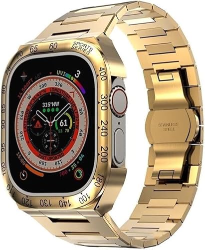 EKINS Robuste Edelstahl-Schutzhülle für Apple Watch Ultra 8, 49 mm, Armband-Modifikationsset, digitales Metall-Lünettenarmband, For Ultra 49mm, Achat von EKINS