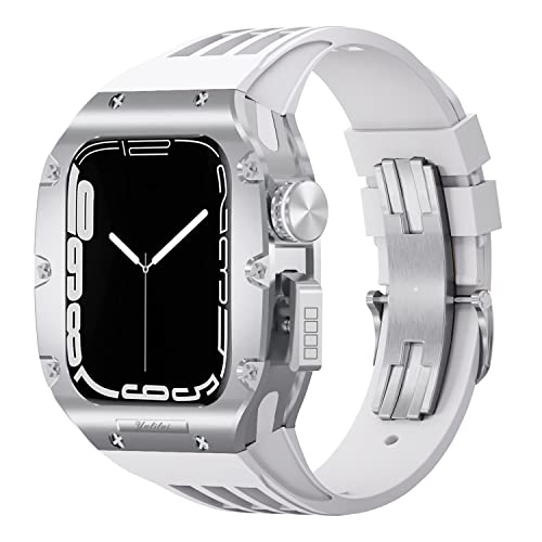 EKINS Uhrenarmband-Modifikationsset, für Apple Watch 8, 7, 6, 5, 4, SE, 44 mm, 45 mm, Serie, Luxus-Uhrenarmband-Set, Sport-Gummi-Armband, 45 mm, Achat von EKINS