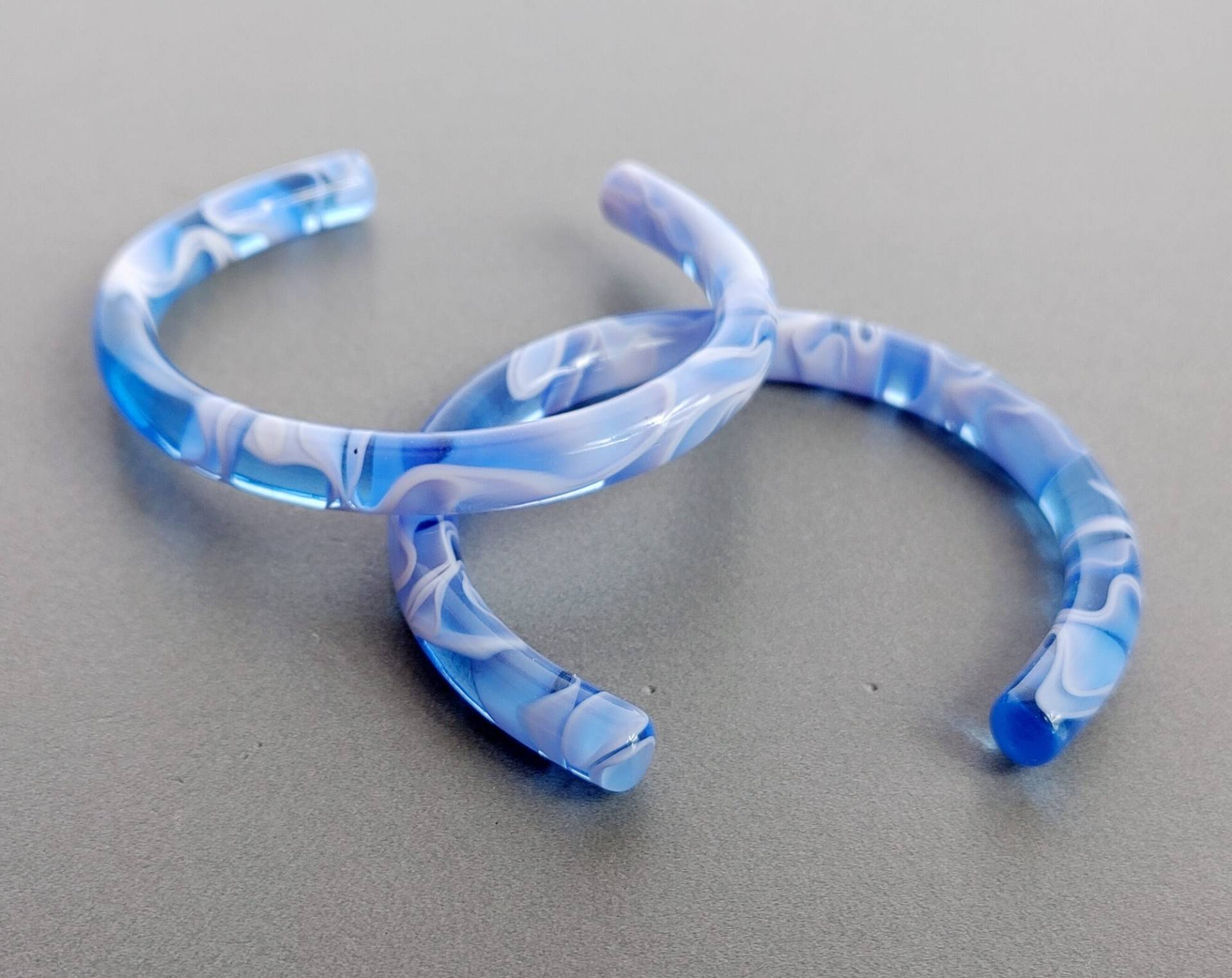 1 Stück - Marble Blue, 67x6mm Formica Unclear Armband, Ect0099 von EKKLENsupply