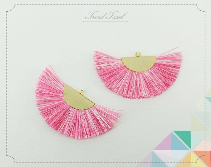 2 Stk - 2" Seide, Fächer Quaste, Quaste Für Schmuck Halskette, Ohrringe[ Et0016 ] von EKKLENsupply