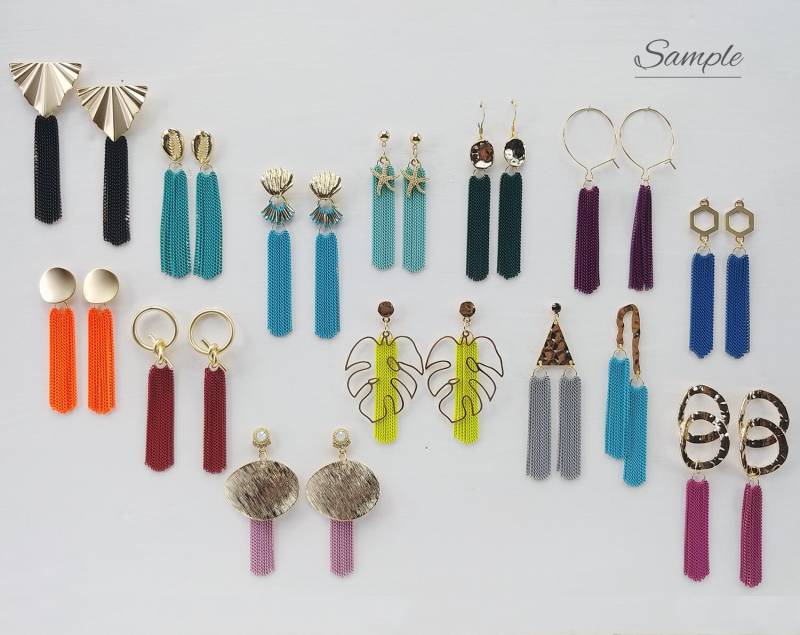 2 Stück - 40 Mm Tropfen-Kette Quaste, 30 Farben [Et0028-40] von EKKLENsupply