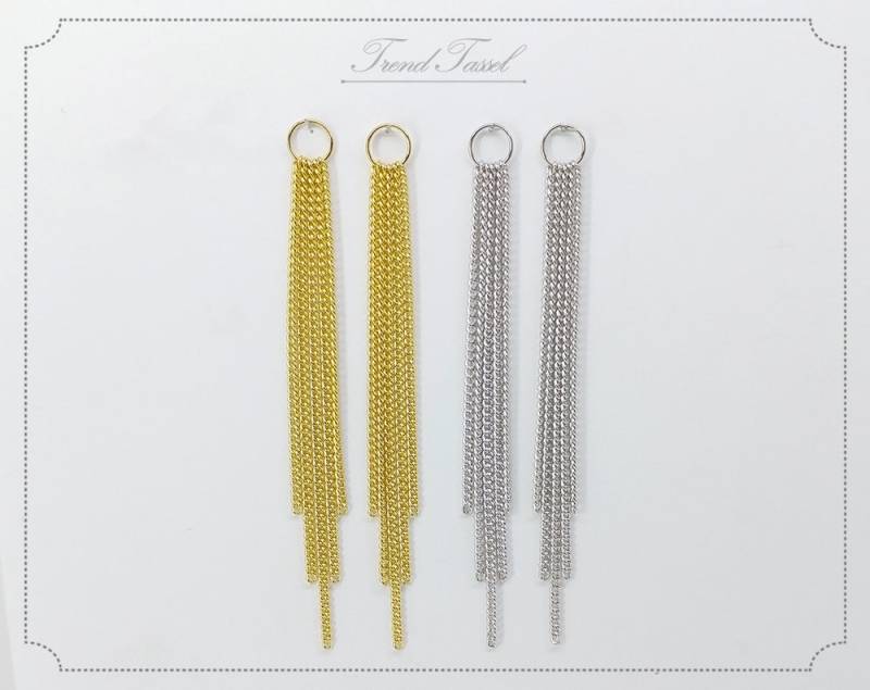 2 Stück - 75mm Tropfen Kette Quaste, Gold Antik Gold Schlicht Baumeln Farbe Charm Für Quasten Ohrringe Halskette Anhänger [ Et0019 ] von EKKLENsupply