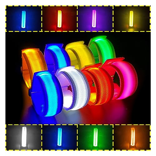 EKKONG LED Armband, Leuchtarmbänder Kinder Leuchtband Joggen Leuchtarmband Dunkles Partyzubehör für Konzerte, Festivals, Sport, Partys, Nacht von EKKONG