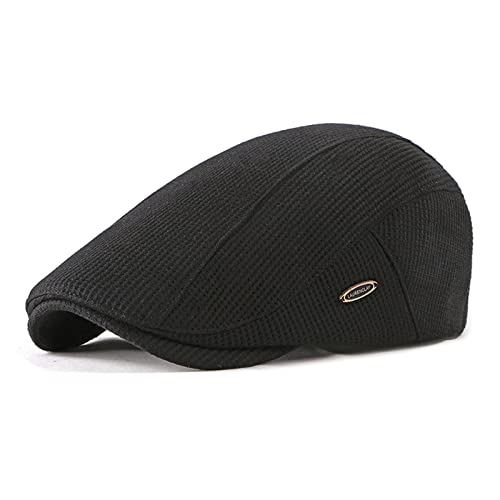 EKMTBJXY Herren Schiebermütze Schirmmütze Baumwolle Barett Cap, Einstellbare Driving Cabbie Flatcap Gatsby Jagd Kappen Baskenmütze Newsboy Cap von EKMTBJXY