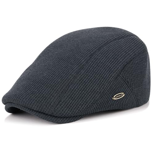 EKMTBJXY Herren Schiebermütze Schirmmütze Baumwolle Barett Cap, Einstellbare Driving Cabbie Flatcap Gatsby Jagd Kappen Baskenmütze Newsboy Cap von EKMTBJXY