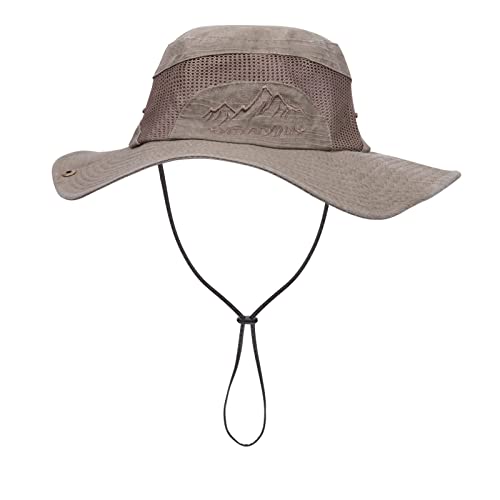 EKMTBJXY Sonnenhut Herren UV Schutz Wanderhut Faltbar Safari Hut Outdoor Fischerhut Buschhut Hiking Bucket Hat von EKMTBJXY