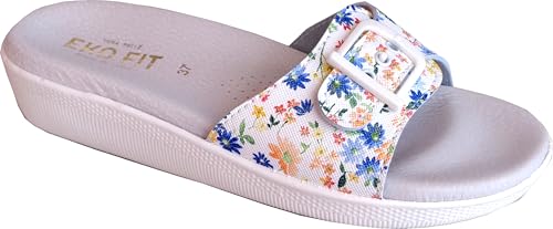 EKO FIT Hausschuhe mit Fußbet aus Leder – mit Mittelfußtropfen – anatomisch geformt, stoßdämpfend, Blumen, 39 EU EKO FIT Hausschuhe mit Fußbet aus Leder – mit Mittelfußtropfen – anatomisch geformt, stoßdämpfend, Blumen, 39 EU von EKO FIT