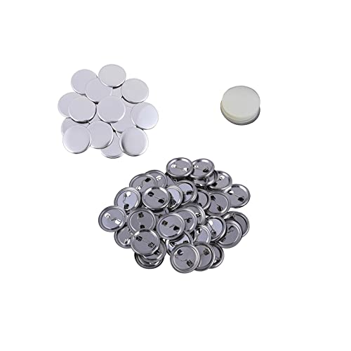 Buttonmaschine 100 Sets Abzeichen Button Pin Runde DIY Button Abzeichen for Button Maker Maschine 25-75mm DIY Blanko Materialien Abzeichen Zubehör Button Maker Zubehör(44MM 100 sets) von EKOUQIN