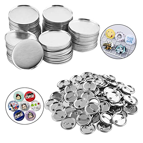 Buttonmaschine Button Pins Blank Badge Making Parts Pin Button Maker Machine 25/32/44/58mm 100Sets Consumables Badge Machine DIY Blank Materials Badge Accessories Button Maker Zubehör(32mm) von EKOUQIN