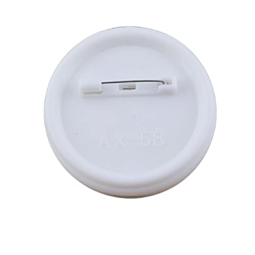 Buttonmaschine Verbrauchsmaterialien Abzeichen Acryl Design Button Abzeichen Rundes Abzeichen Blank Button Pins for Kinder DIY Bastelbedarf Button Maker Zubehör(Plastic+Safety Needle) von EKOUQIN
