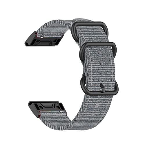 EKSIL 22 x 26 mm Schlaufen-Nylon-Uhrenarmband mit Schnellverschluss für Garmin Fenix 6 6X Pro 5X 5 Plus 3HR 7X 7 Forerunner 935 VERTIX2 Smart Band, 26mm Fenix 5X 6X 7X, Achat von EKSIL