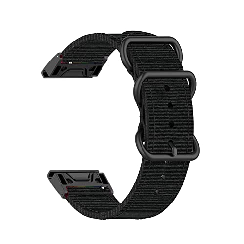 EKSIL 22 x 26 mm Schlaufen-Nylon-Uhrenarmband mit Schnellverschluss für Garmin Fenix 6 6X Pro 5X 5 Plus 3HR 7X 7 Forerunner 935 VERTIX2 Smart Band, For Approach S60 S62, Achat von EKSIL