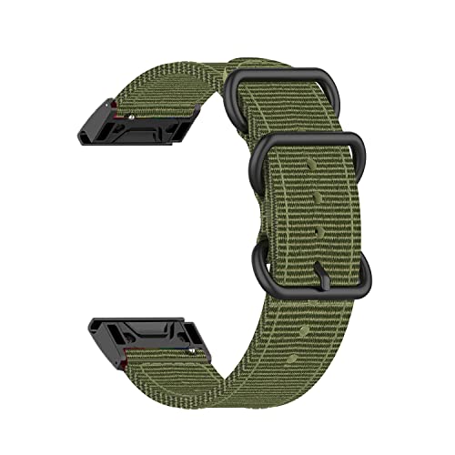 EKSIL 22 x 26 mm Schlaufen-Nylon-Uhrenarmband mit Schnellverschluss für Garmin Fenix 6 6X Pro 5X 5 Plus 3HR 7X 7 Forerunner 935 VERTIX2 Smart Band, For Descent G1 Solar, Achat von EKSIL