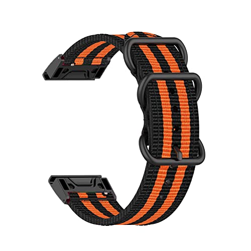 EKSIL 22 x 26 mm Schlaufen-Nylon-Uhrenarmband mit Schnellverschluss für Garmin Fenix 6 6X Pro 5X 5 Plus 3HR 7X 7 Forerunner 935 VERTIX2 Smart Band, For Descent G1 Solar, Achat von EKSIL