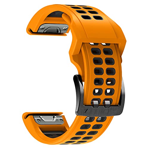 EKSIL Armband für Garmin Fenix 7 7X Smartwatch-Armband aus Silikon für Fenix 6 6X Pro 5X 5 945 Descent MK2 Schnellverschluss-Uhrenarmband, 26mm For Fenix 5X 5XPlus, Achat von EKSIL