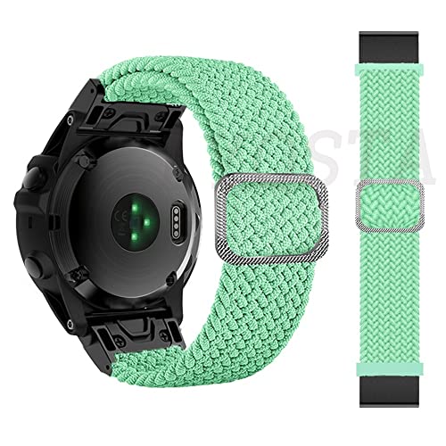 EKSIL Geflochtenes Solo Loop-Armband für Fenix 6 6X Pro 5 5X Plus 7X 7 Smartwatch, Nylon, elastisch, Schnellverschluss-Armband für Garmin Epix, 26mm D2 MK1 MK2i, Achat von EKSIL