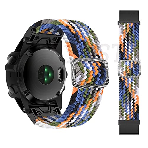 EKSIL Geflochtenes Solo Loop-Armband für Fenix 6 6X Pro 5 5X Plus 7X 7 Smartwatch, Nylon, elastisch, Schnellverschluss-Armband für Garmin Epix, For Epix, Achat von EKSIL