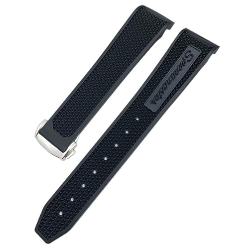 EKSIL Gummi-Uhrenarmband, 19 mm, 21 mm, 20 mm, passend für Omega Sxwatch Speedmaster Seamaster 300 AT150, Damen und Herren, Silikon-Uhrenarmband, 20 mm, Achat von EKSIL