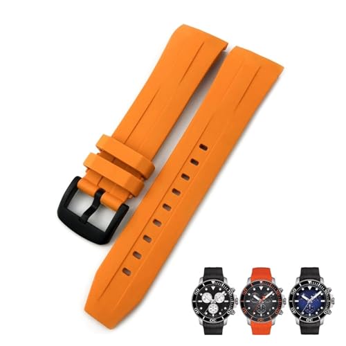 EKSIL Gummi-Uhrenarmband, 21 mm, 22 mm, für Tissot T120417 T120407 Seastar Sport Taucherarmband, Schwarz / Orange, 21 mm, Achat EKSIL Gummi-Uhrenarmband, 21 mm, 22 mm, für Tissot T120417 T120407 Seastar Sport Taucherarmband, Schwarz / Orange, 21 mm, Achat von EKSIL