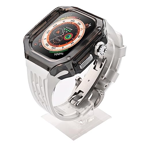 EKSIL Modifikationsset für Uhrengehäuse und Uhrenarmband, für Apple Watch Ultra 8 49 mm, transparentes Mod-Kit, Sportarmband, für iWatch 49 mm Ultra Armband, 49 mm, Achat von EKSIL