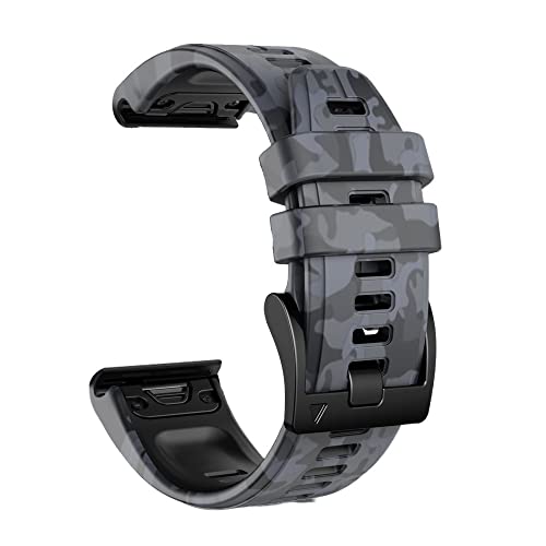 EKSIL Smartwatch-Armband für Garmin Fenix 7 7X 6 6X Pro 5X 5 Plus 3HR Descent Mk2 Schnellverschluss-Armband aus Silikon und Lederarmband, 22 mm, 26 mm, 26mm Fenix 3 HR D2, Achat von EKSIL