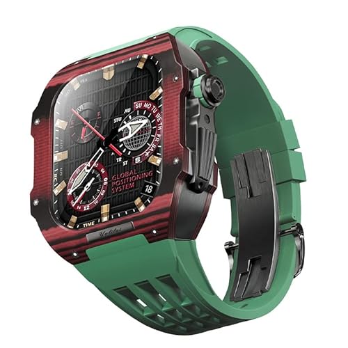 EKSIL Uhrenarmband aus Karbonfaser, Gummiband, für Apple Watch Band 44/45 mm, 9, 8, 7, 6, 5, 4, SE-Serie, Modifikationsset, Upgrade-Modifikationsset, 45 mm, Achat von EKSIL