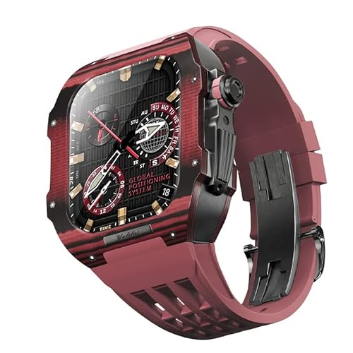 EKSIL Uhrenarmband aus Karbonfaser, Gummiband, für Apple Watch Band 44/45 mm, 9, 8, 7, 6, 5, 4, SE-Serie, Modifikationsset, Upgrade-Modifikationsset, 45 mm, Achat von EKSIL