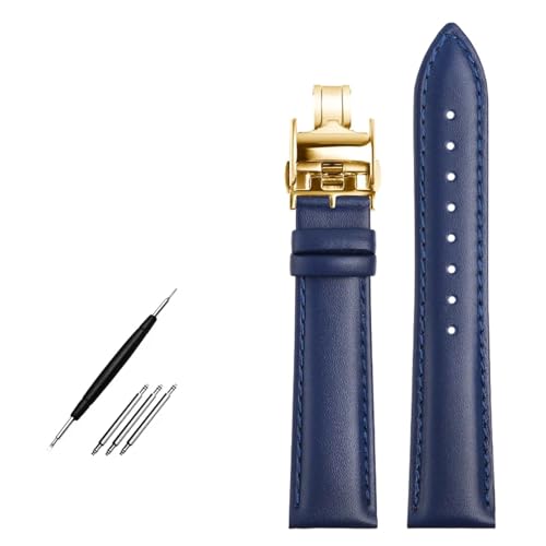 EKSIL Uhrenarmband aus echtem Leder, 19 mm, 20 mm, 21 mm, 22 mm, Uhrenarmband für Longines L29094920, Oberschicht aus Rindsleder, 22 mm von EKSIL