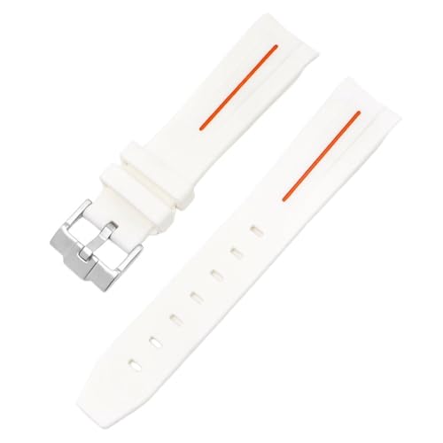 EKSIL Uhrenarmband für Omega Swatch Joint Planet Serie Moon Mercury, gebogenes Gummiarmband für Moonswatch Watch, gebogen, keine Lücke, Gummiarmband, Herren und Damen, 20 mm, 20 mm von EKSIL