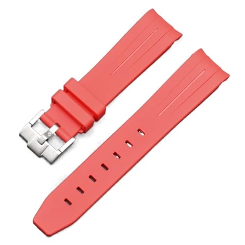 EKSIL Uhrenarmband für Omega Swatch Joint Planet Serie Moon Mercury, gebogenes Gummiarmband für Moonswatch Watch, gebogen, keine Lücke, Gummiarmband, Herren und Damen, 20 mm, 20 mm von EKSIL
