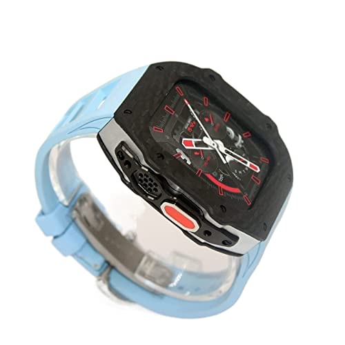 EKSIL Uhrengehäuse aus Karbonfaser mit Fluorkautschukband, Mod Kit, für Apple Watch Ultra 49 mm, Fluorkautschukband und Lünette, für iWatch 8, 7, 45 mm, 6, 5, 4, SE, 44 mm, For 49mm, Achat von EKSIL