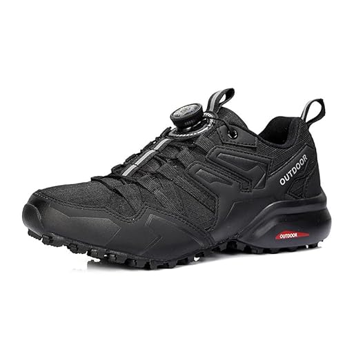 EKSMA Trailrunning-Schuhe for Herren, leichte Wander-Sneaker, atmungsaktive Outdoor-Trekkingschuhe for Wandern, Radfahren, Klettern und Trainieren(Black,EU 41) von EKSMA