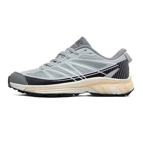 EKSMA rutschfeste und verschleißfeste Outdoor-Offroad-Laufschuhe for Herren, Bequeme Wanderschuhe, gepolsterte Straßenlaufschuhe, Golfschuhe for(Gray,EU 42) von EKSMA