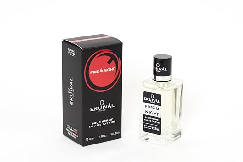 Ekuival Fire & Night Eau de Parfum 50 ml, 052 Inspiriert von den großen Düften von EKUIVÀL PARFUME