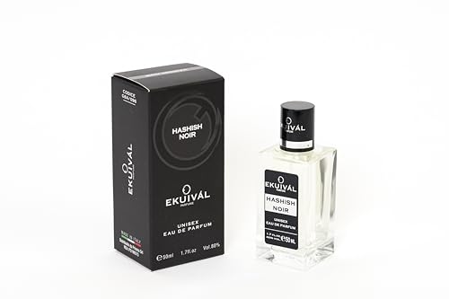 Ekuival Hashish Noir Unisex Eau de Parfum 50 ml, 096 Inspiriert von den großen Düften von EKUIVÀL PARFUME