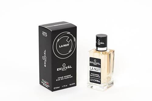Ekuival La Nuit Herrenduft, Eau de Parfum, 50 ml, 110 inspiriert von den großen Düften von EKUIVÀL PARFUME