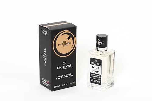 Ekuival Mile One Herrenduft, Eau de Parfum, 50 ml, 080, inspiriert von den großen Düften von EKUIVÀL PARFUME